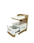 C1-Pedicart Fiberglass (White/Gold) - New Star Spa & Furniture Corp.