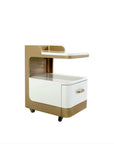 C1-Pedicart Fiberglass (White/Gold) - New Star Spa & Furniture Corp.