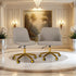 Customer Chair C015 + Technician Chair T009 (Gold Leg) - New Star Salon Furniture