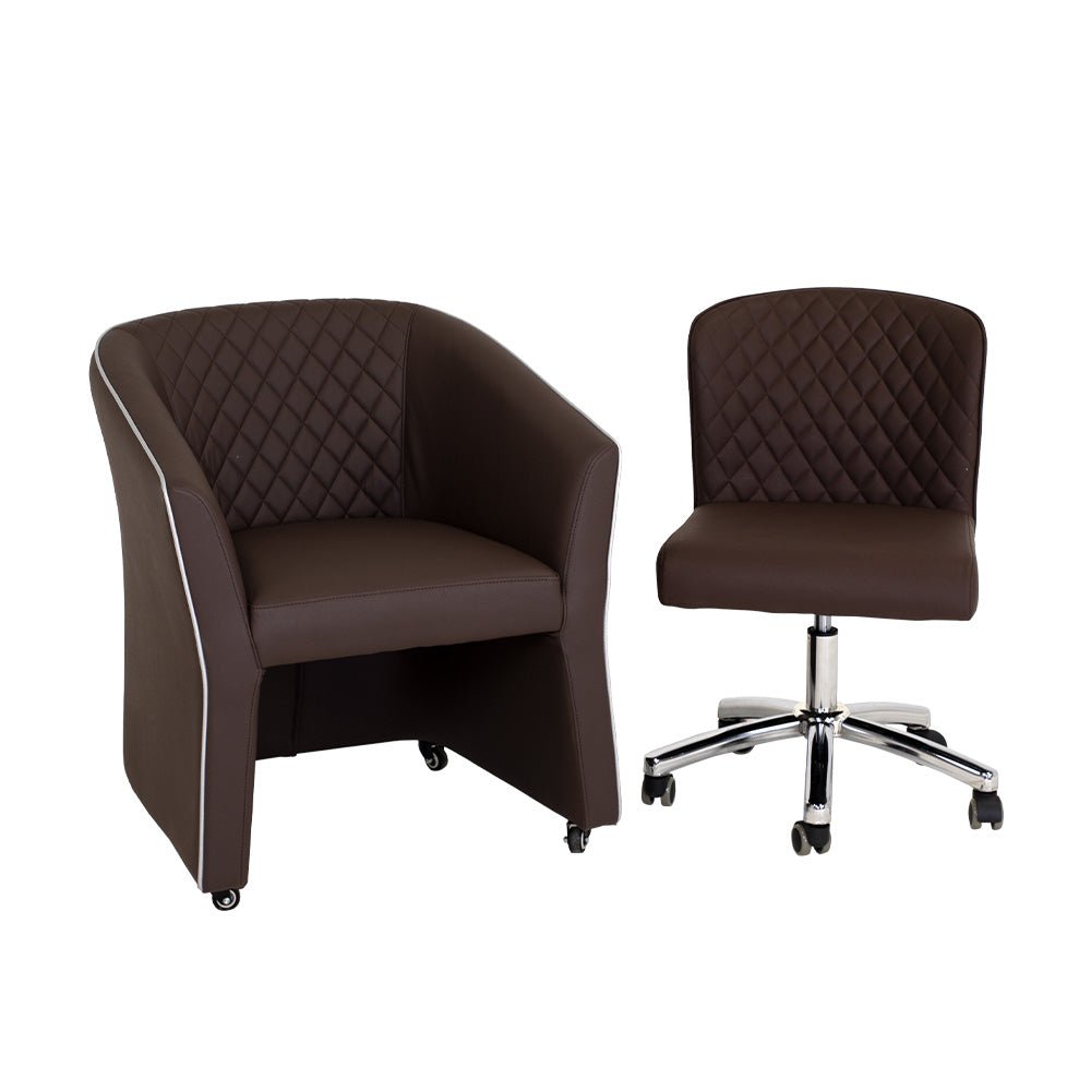 Customer Chair CC02 + Technician Chair EC02 - New Star Salon Furniture