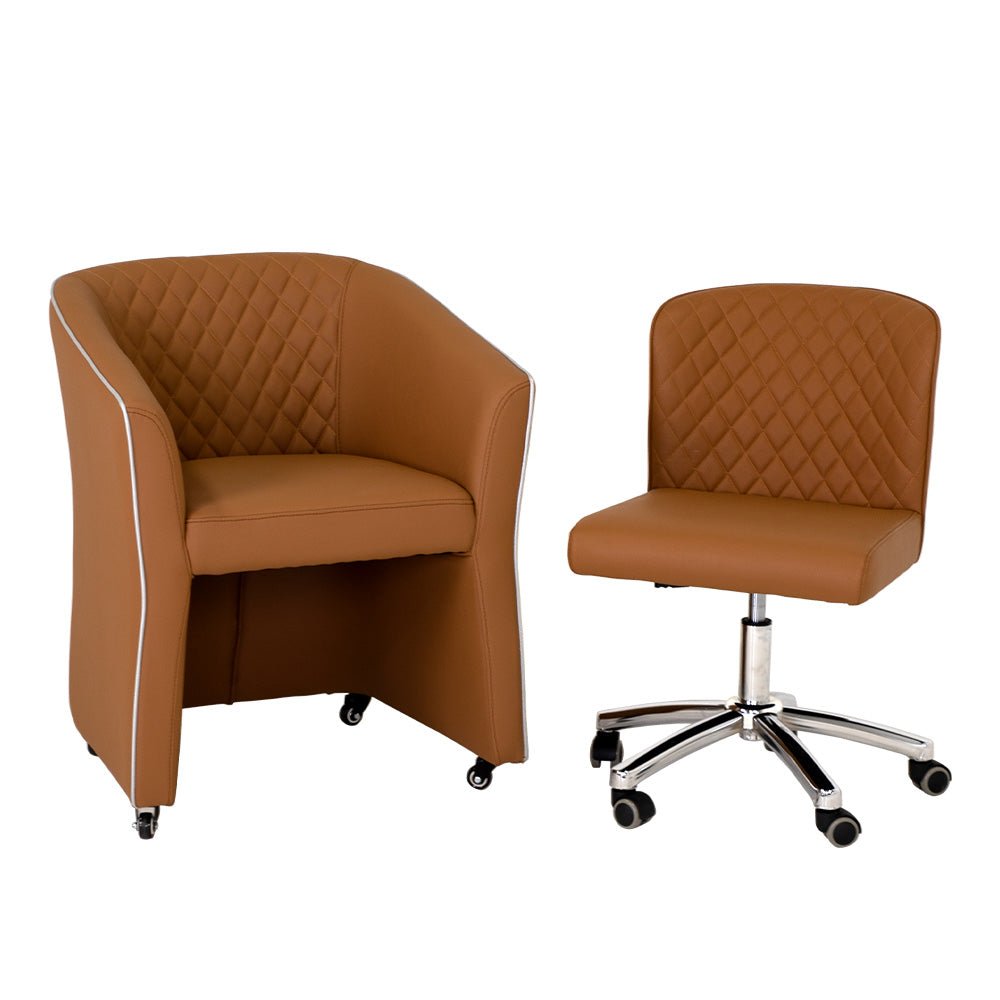 Customer Chair CC02 + Technician Chair EC02 - New Star Salon Furniture