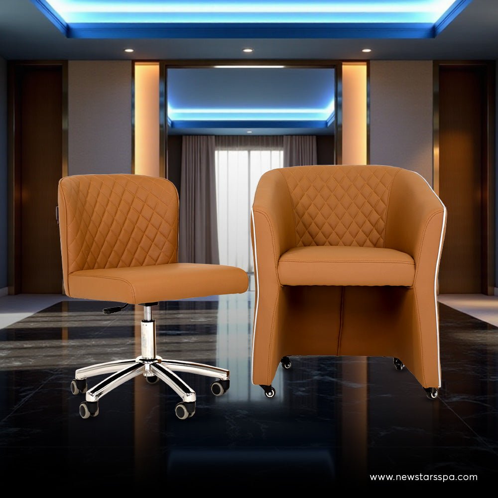 Customer Chair CC02 + Technician Chair EC02 - New Star Salon Furniture