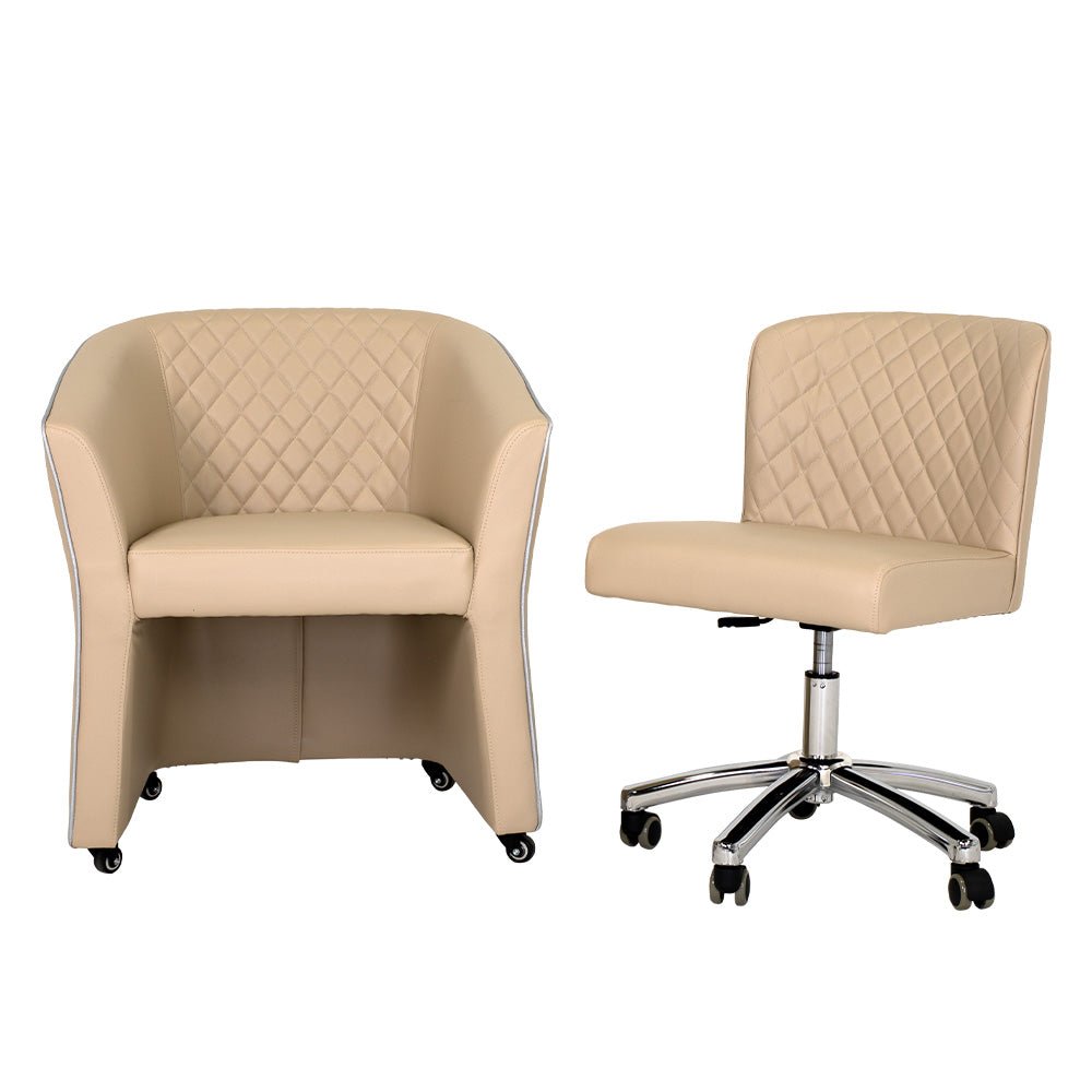 Customer Chair CC02 + Technician Chair EC02 - New Star Salon Furniture