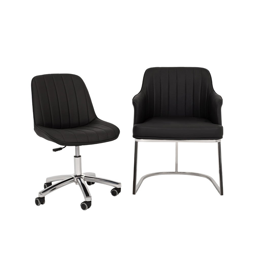 Customer Chair W015 + Technician Chair T009 - New Star Salon Furniture