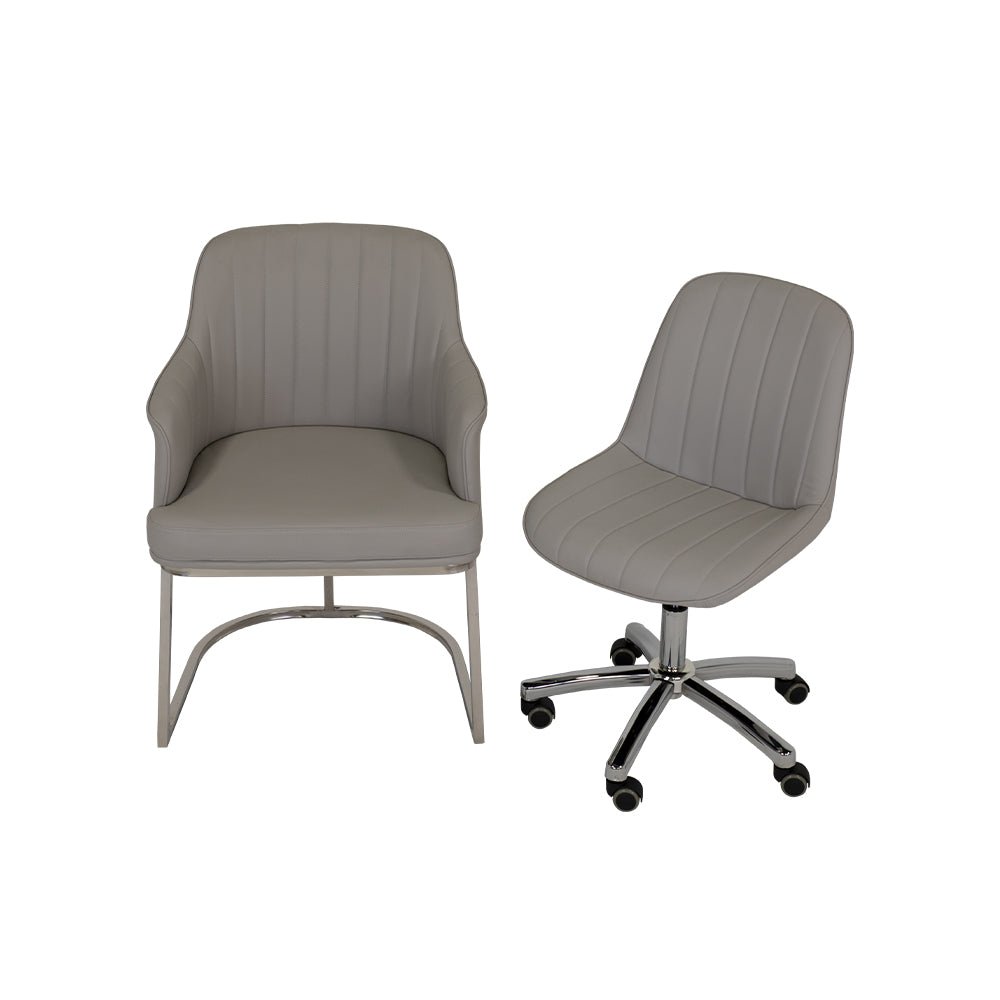 Customer Chair W015 + Technician Chair T009 - New Star Salon Furniture