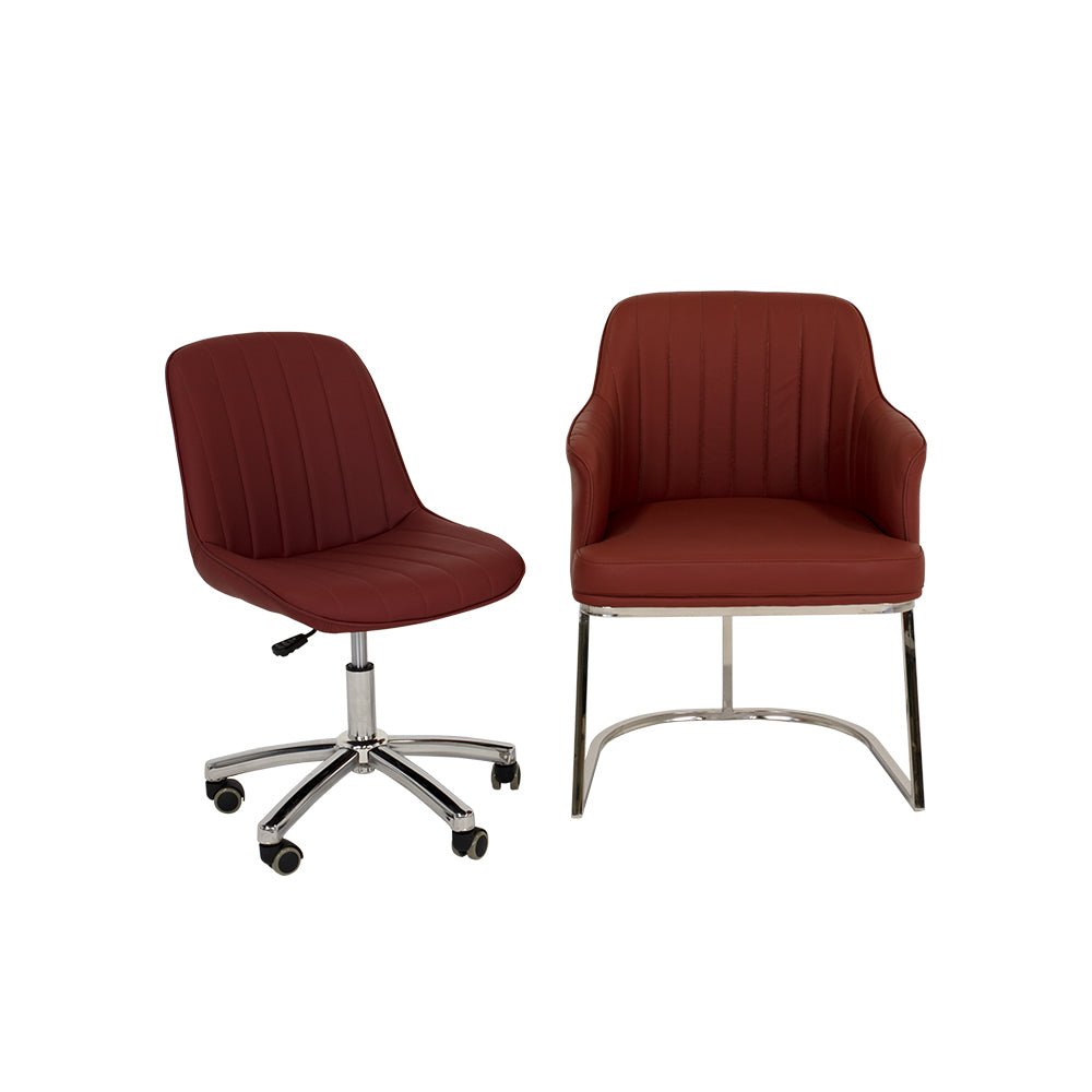 Customer Chair W015 + Technician Chair T009 - New Star Salon Furniture