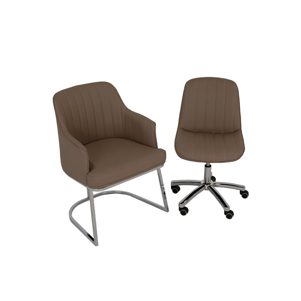 Customer Chair W015 + Technician Chair T009 - New Star Salon Furniture