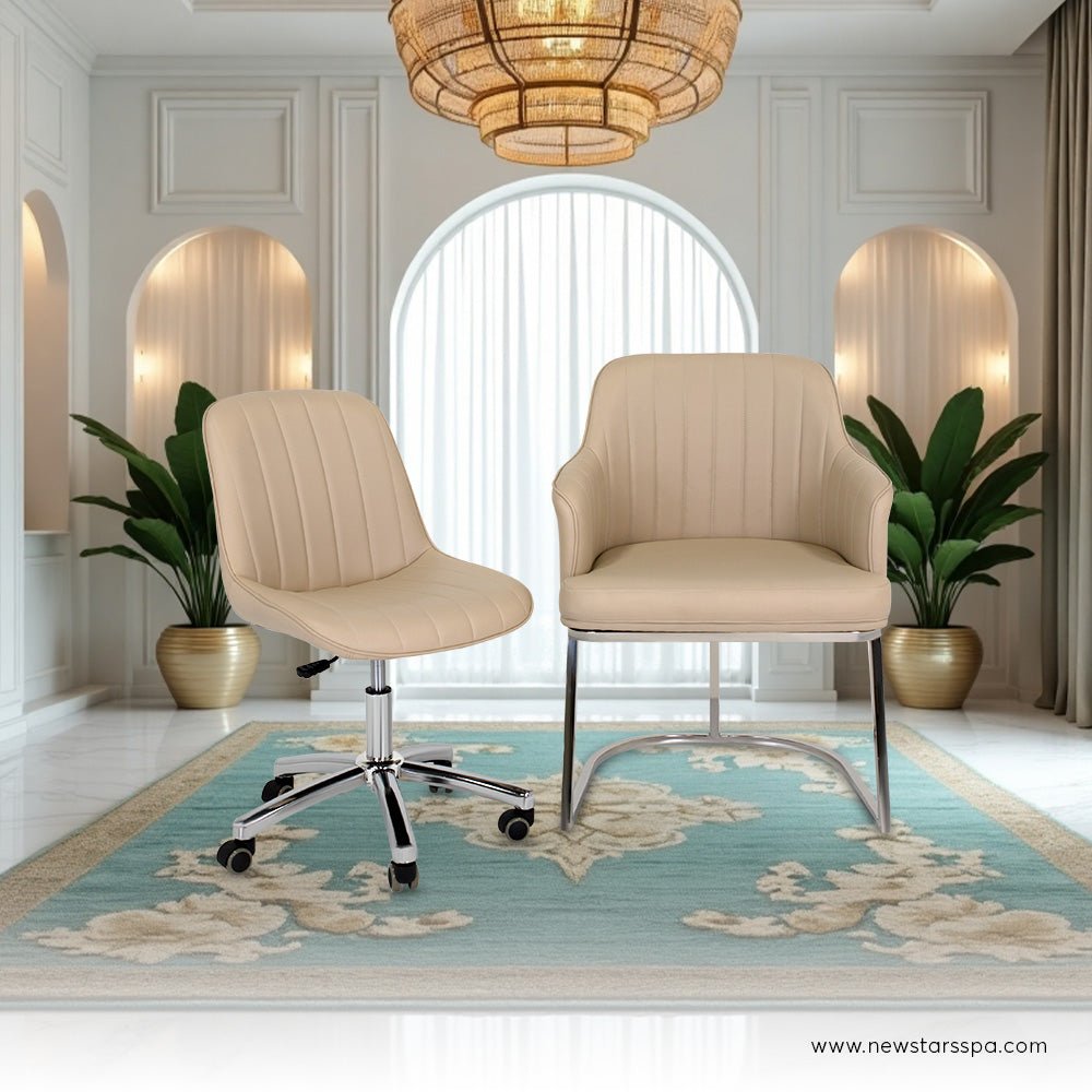 Customer Chair W015 + Technician Chair T009 - New Star Salon Furniture