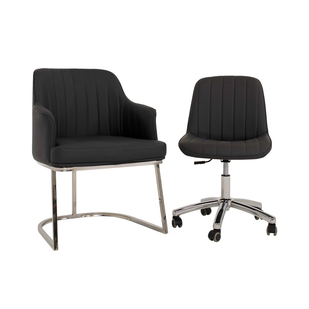 Customer Chair W015 + Technician Chair T009 - New Star Salon Furniture