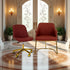 Customer Chair W015 + Technician Chair T009 (Gold Leg) - New Star Salon Furniture