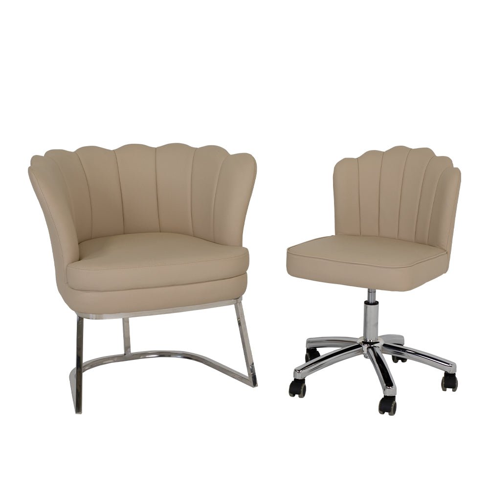 Customer Chair W016 + Technician Chair T010 - New Star Salon Furniture