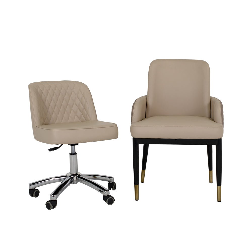 Customer Chair W025 + Technician Chair T011 - New Star Salon Furniture