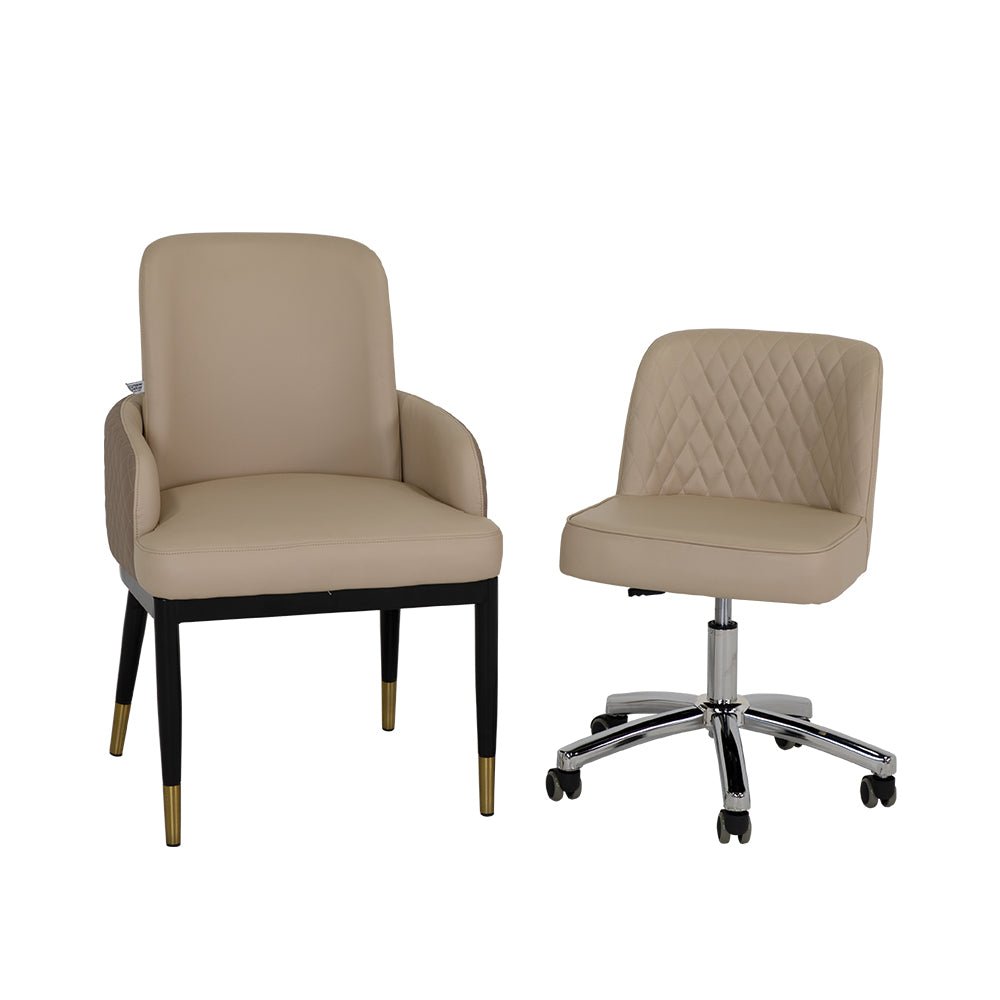 Customer Chair W025 + Technician Chair T011 - New Star Salon Furniture
