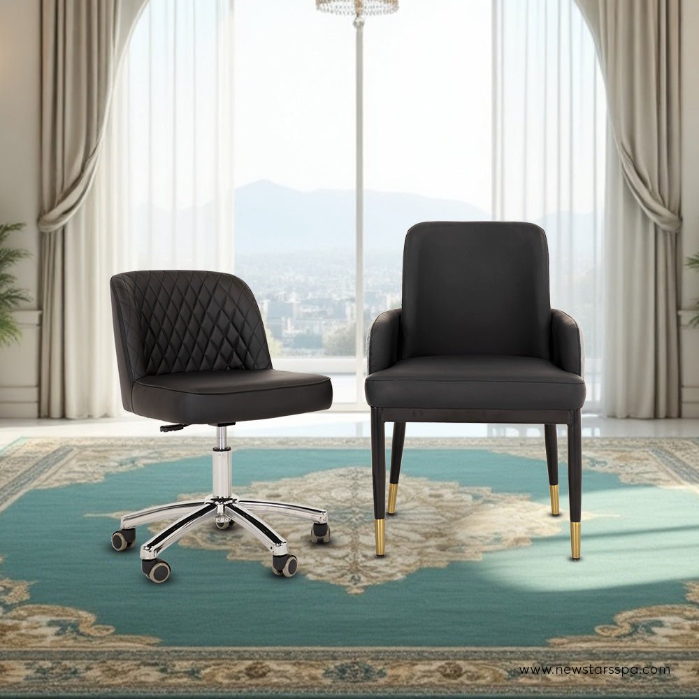 Customer Chair W025 + Technician Chair T011 - New Star Salon Furniture