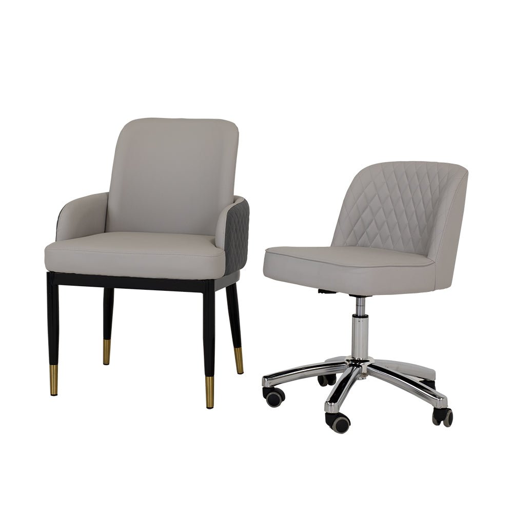 Customer Chair W025 + Technician Chair T011 - New Star Salon Furniture