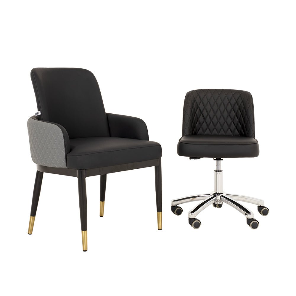 Customer Chair W025 + Technician Chair T011 - New Star Salon Furniture