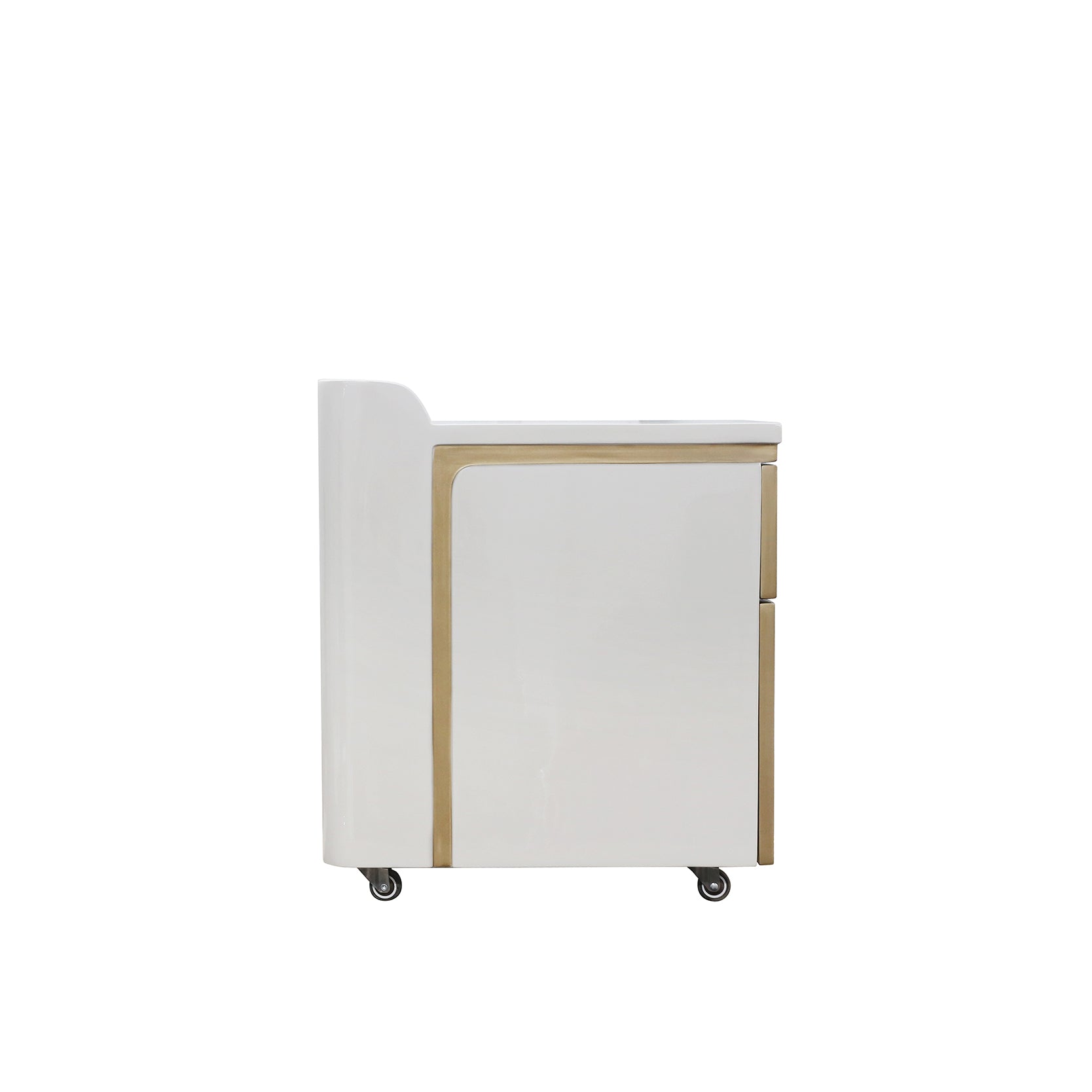 C1-Pedicart Fiberglass (White-Gold)