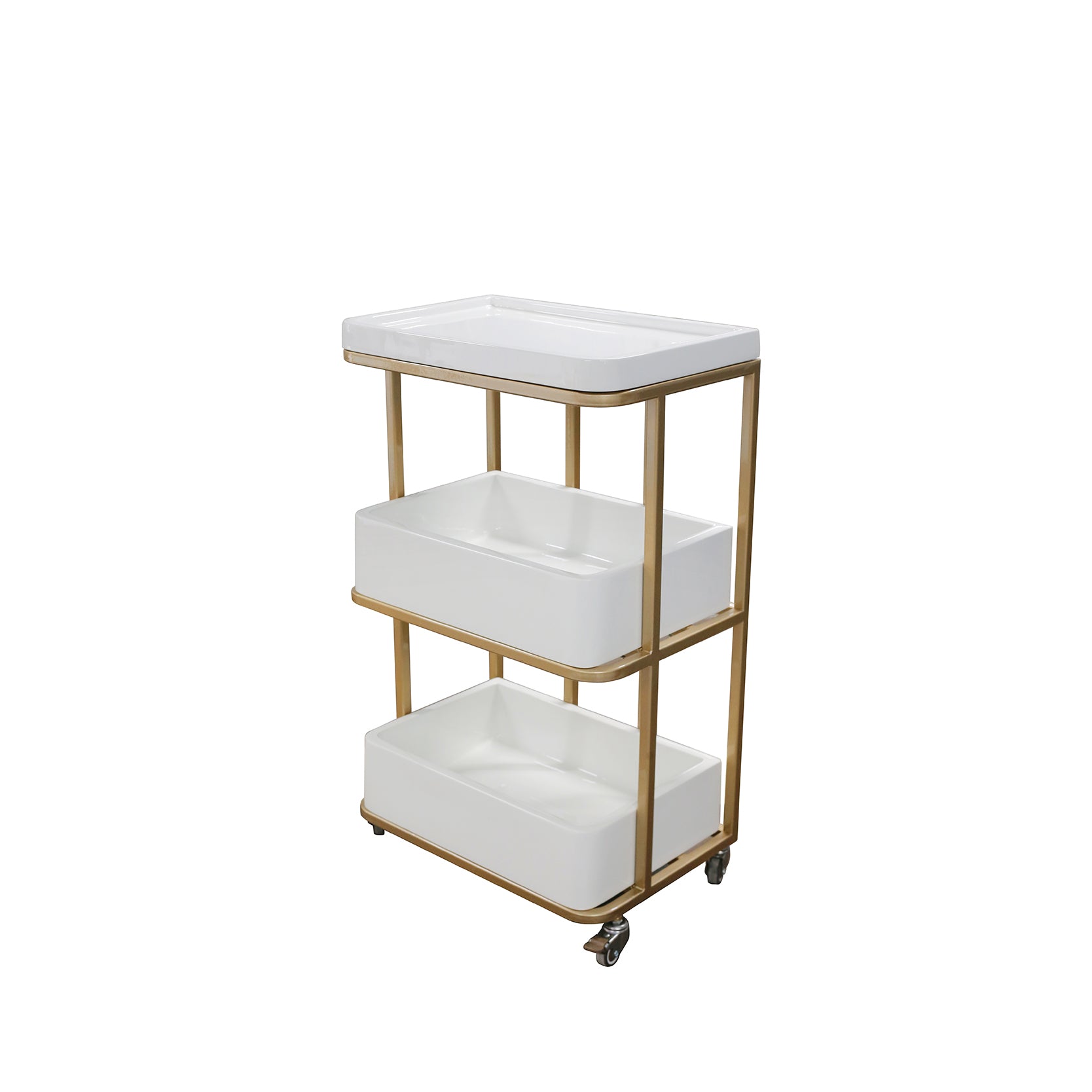 C1-Pedicart Fiberglass (White-Gold)