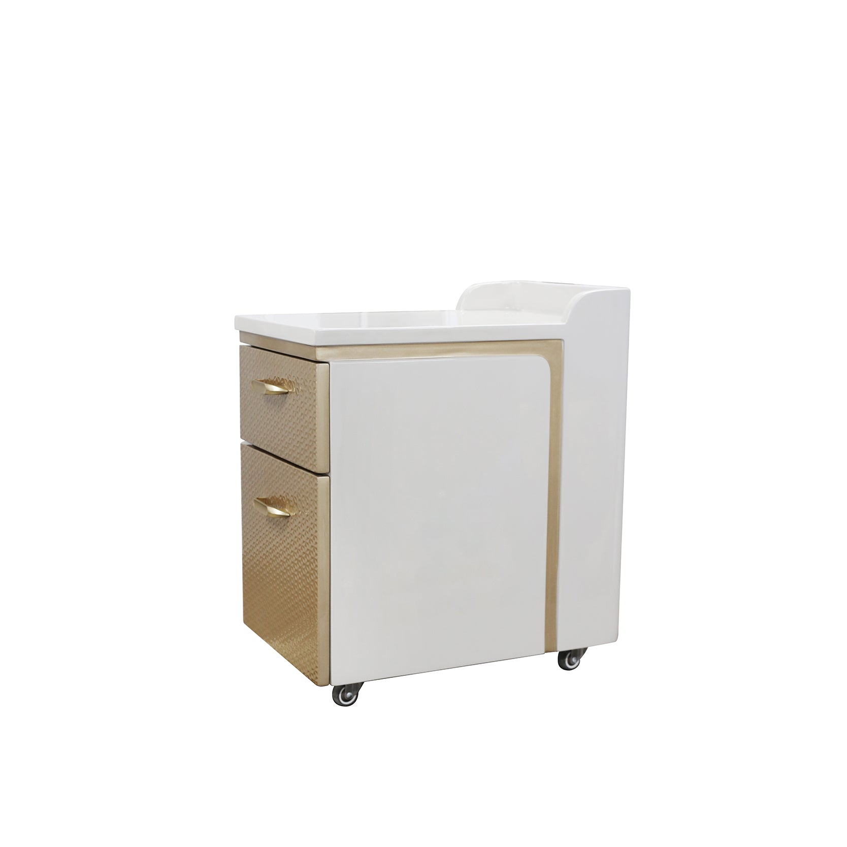 C1-Pedicart Fiberglass (White-Gold)
