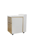 C1-Pedicart Fiberglass (White-Gold)