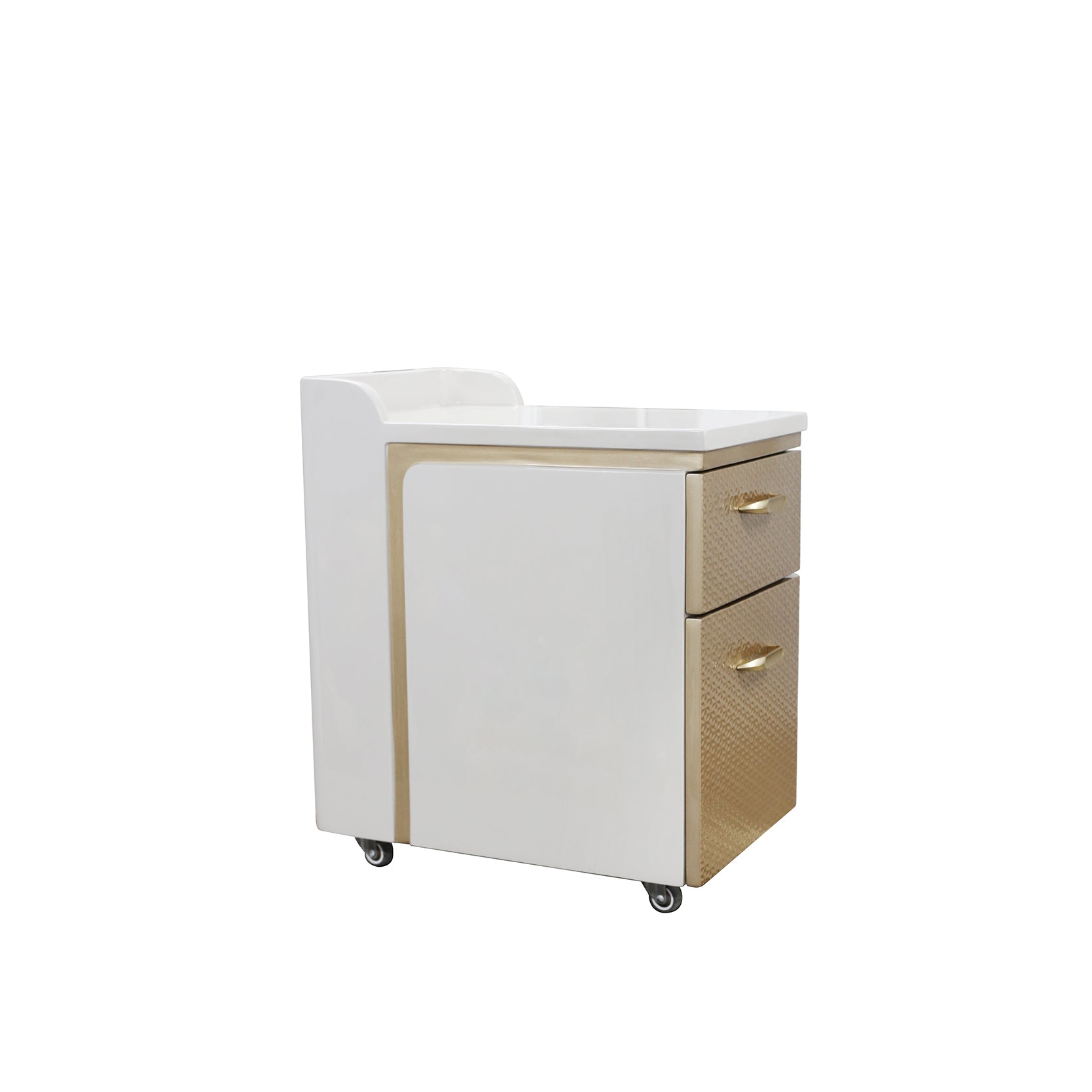 C1-Pedicart Fiberglass (White-Gold)