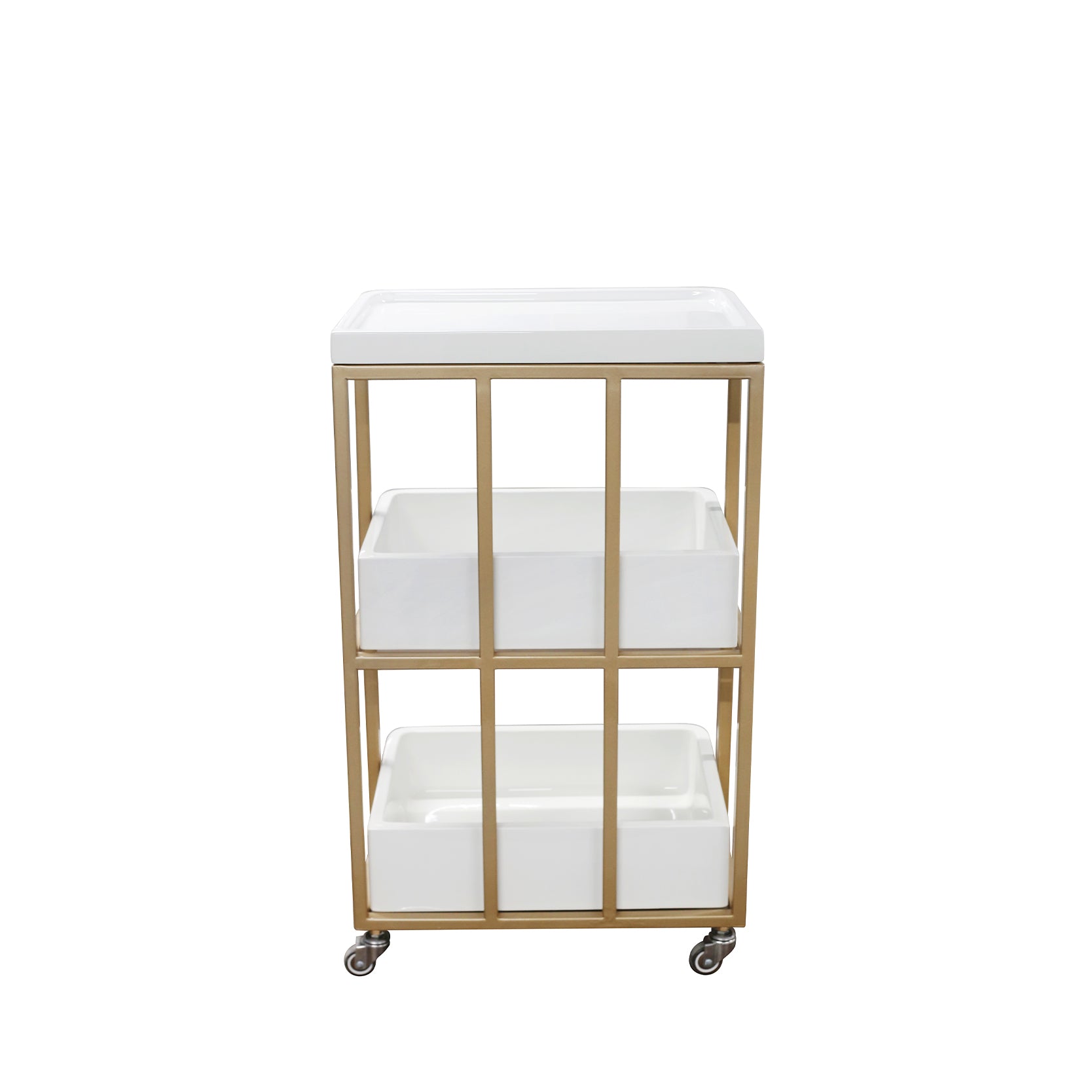 C1-Pedicart Fiberglass (White-Gold)