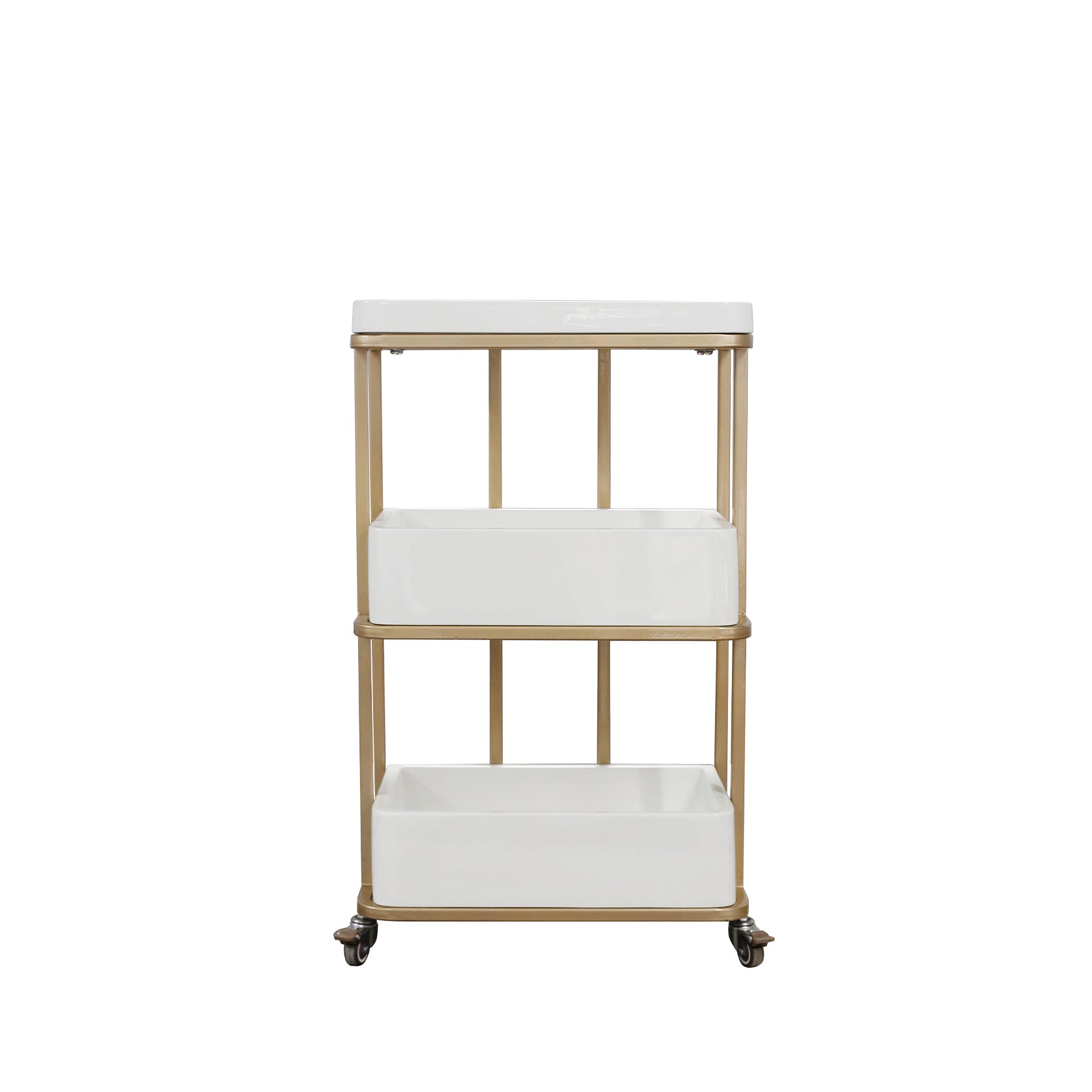 C1-Pedicart Fiberglass (White-Gold)