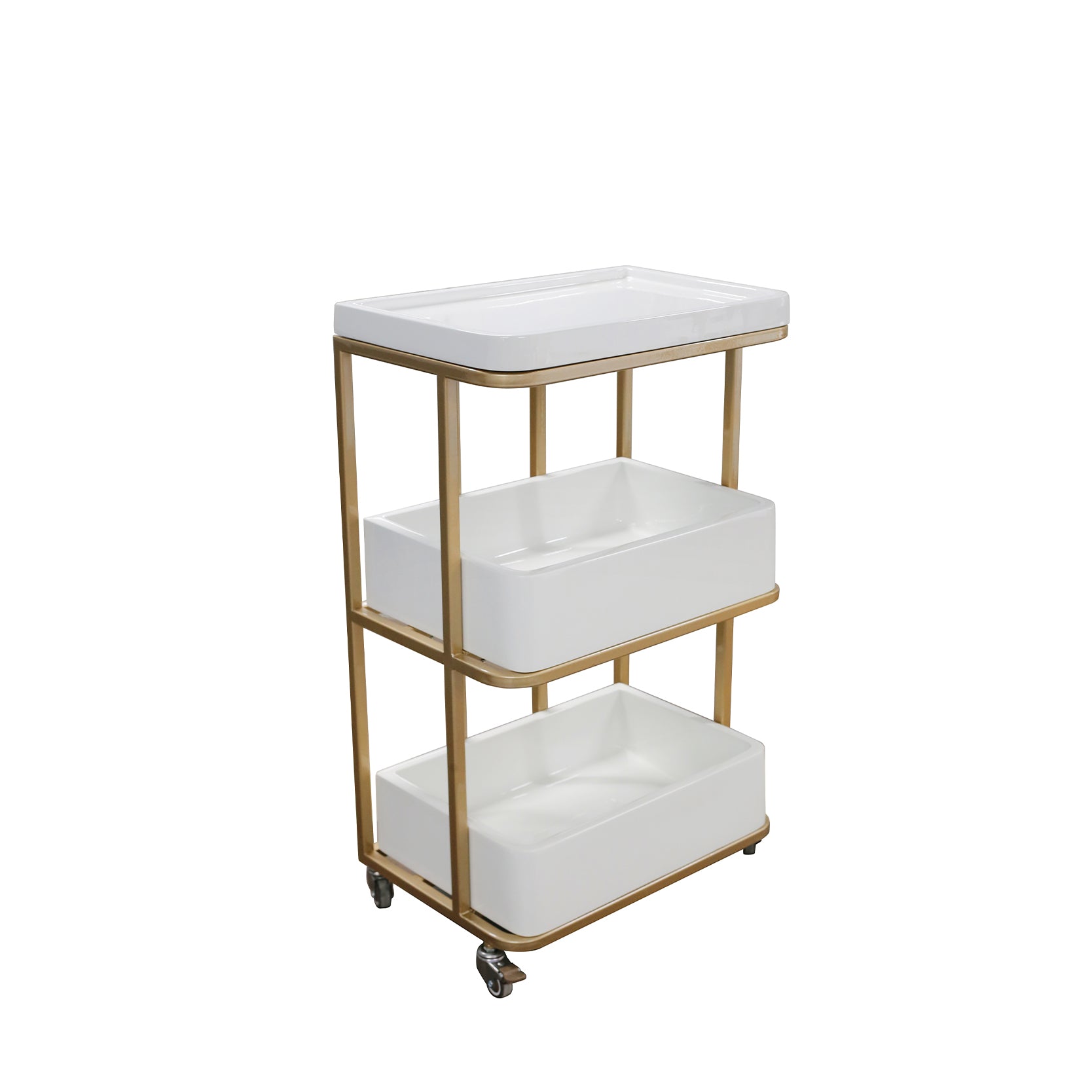 C1-Pedicart Fiberglass (White-Gold)