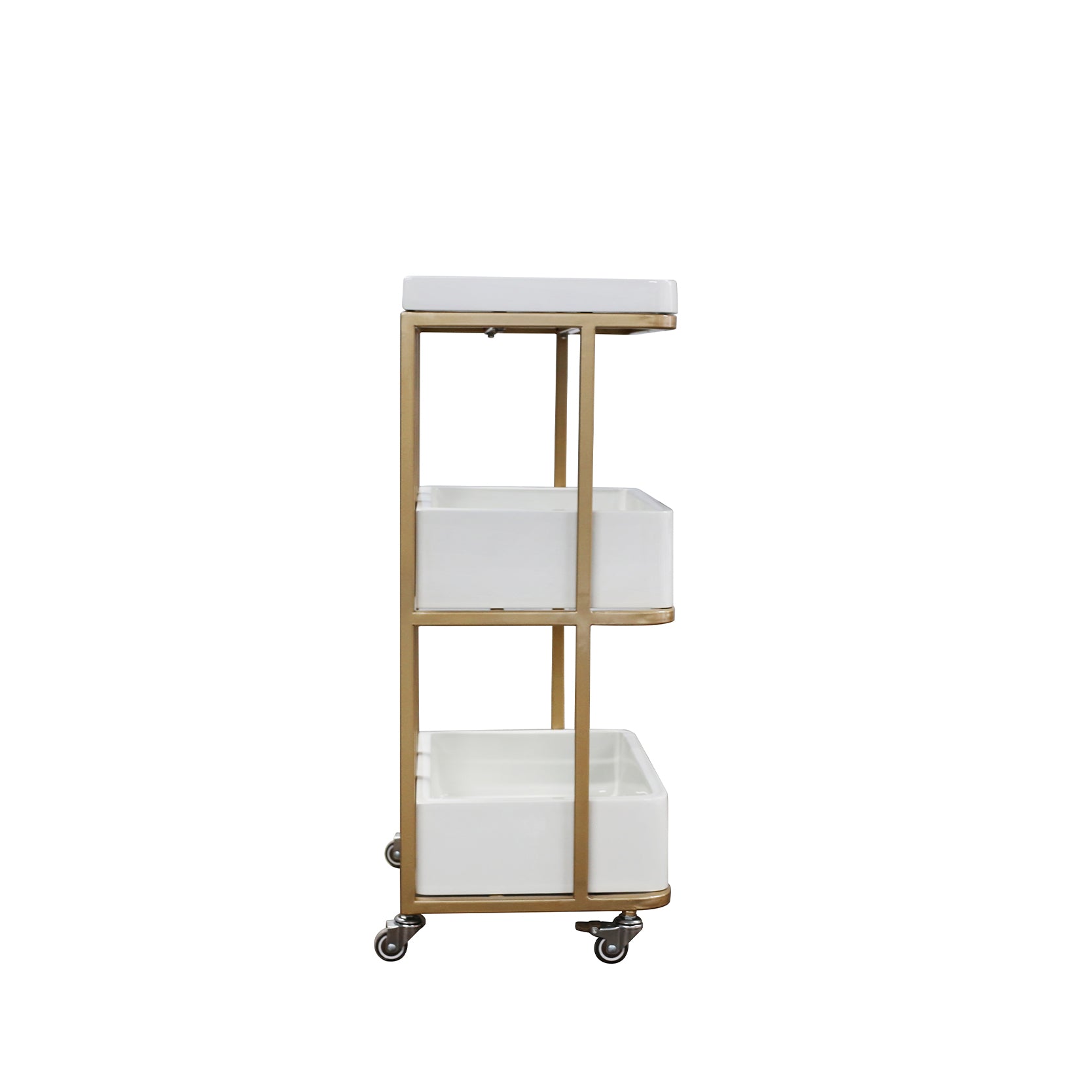 C1-Pedicart Fiberglass (White-Gold)