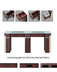 I Double Nail Table 68 7/8" With Pipe (90) - New Star Salon Furniture