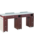 I Double Nail Table 68 7/8" With Pipe (90) - New Star Salon Furniture