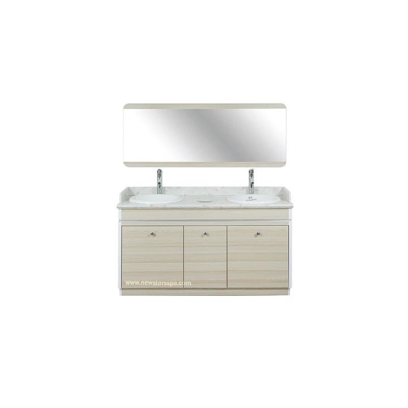 I Double Sink w/Faucets 55" (No Mirror) (517) - New Star Salon Furniture
