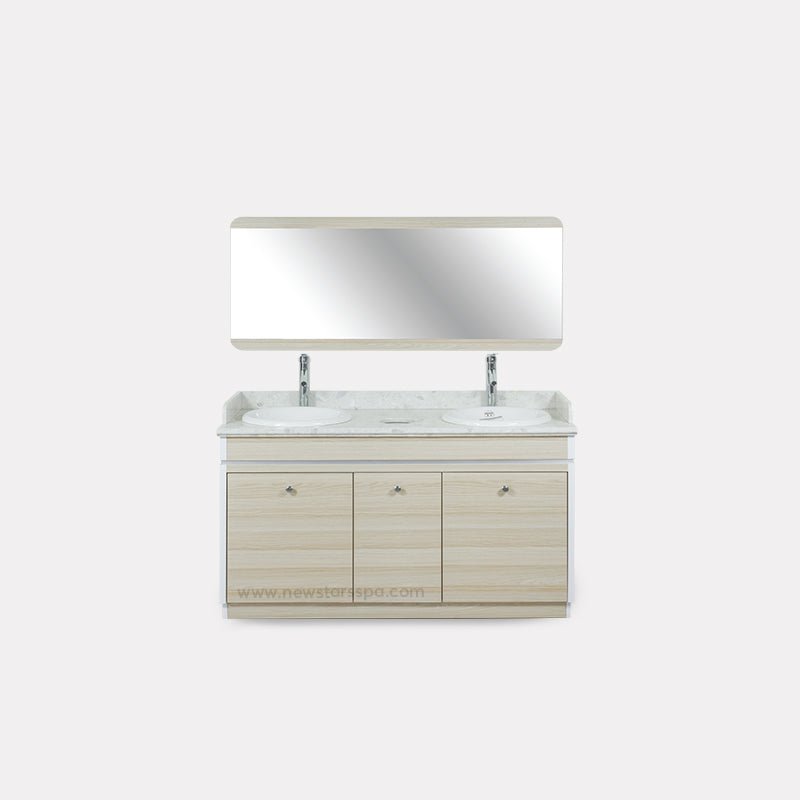 I Double Sink w/Faucets 55" (No Mirror) (517) - New Star Salon Furniture