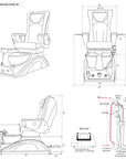 IQ - A3 White/Black Tub - New Star Salon Furniture