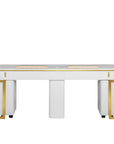 Luna Double Nail Table - Include 3 Cabinet - New Star Salon Furniture
