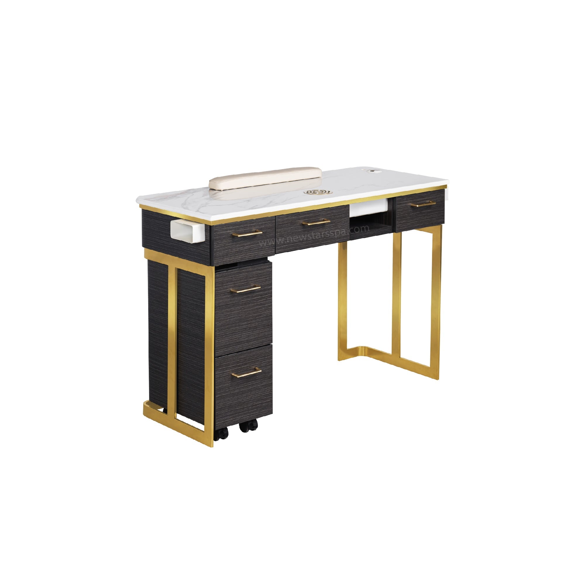 Luna Nail Table - Include 1 Cabinet w/Pipe - New Star Salon Furniture