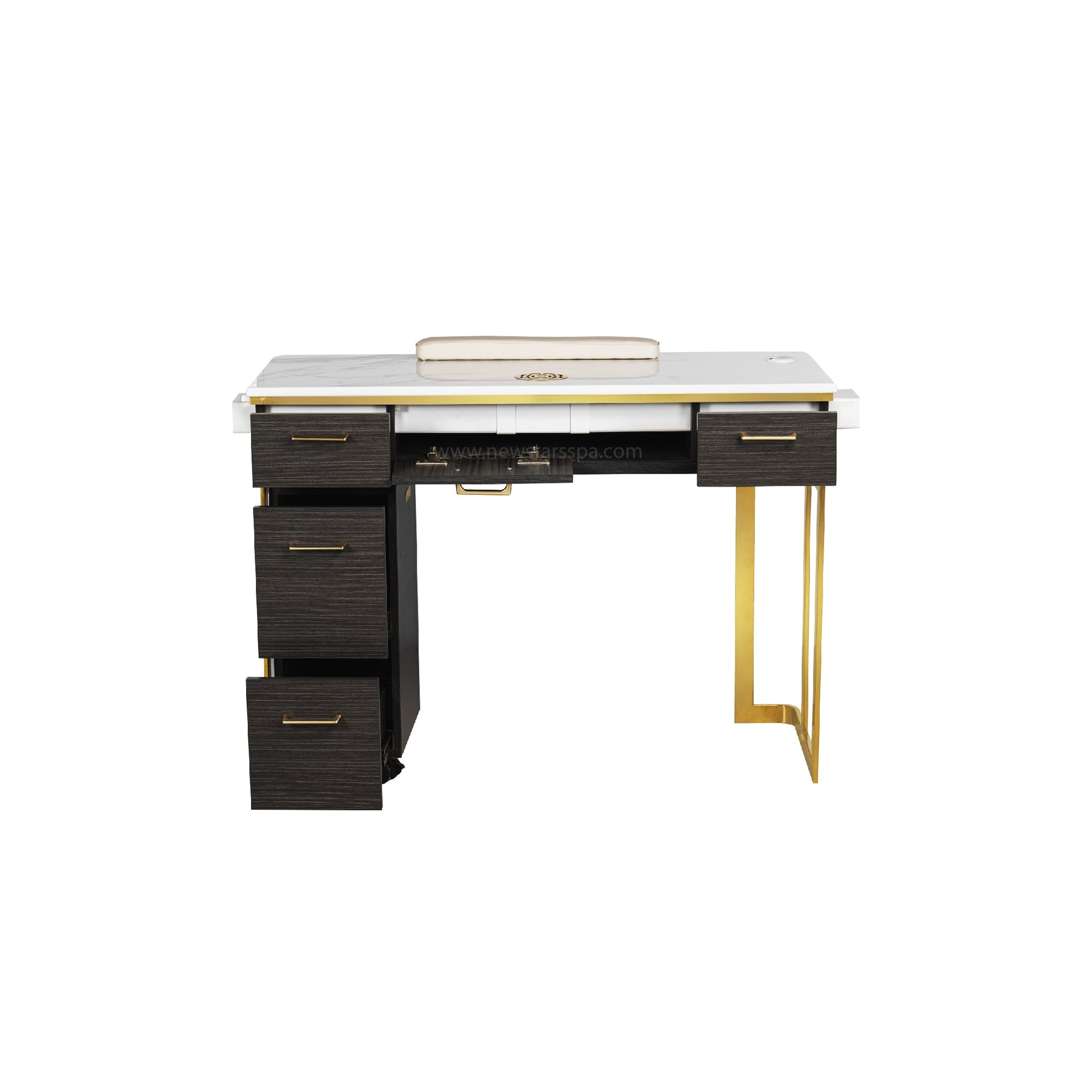 Luna Nail Table - Include 1 Cabinet w/Pipe - New Star Salon Furniture