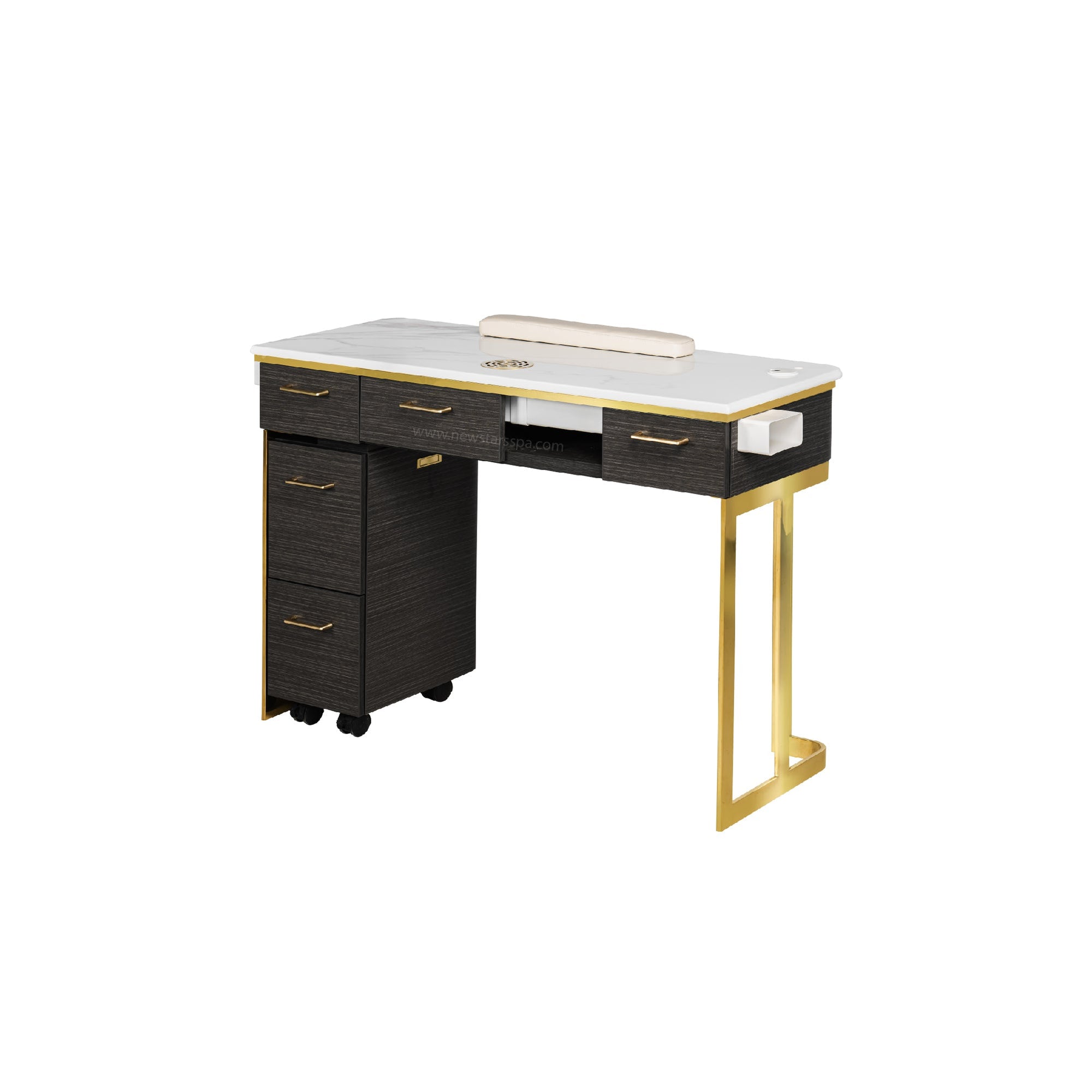 Luna Nail Table - Include 1 Cabinet w/Pipe - New Star Salon Furniture