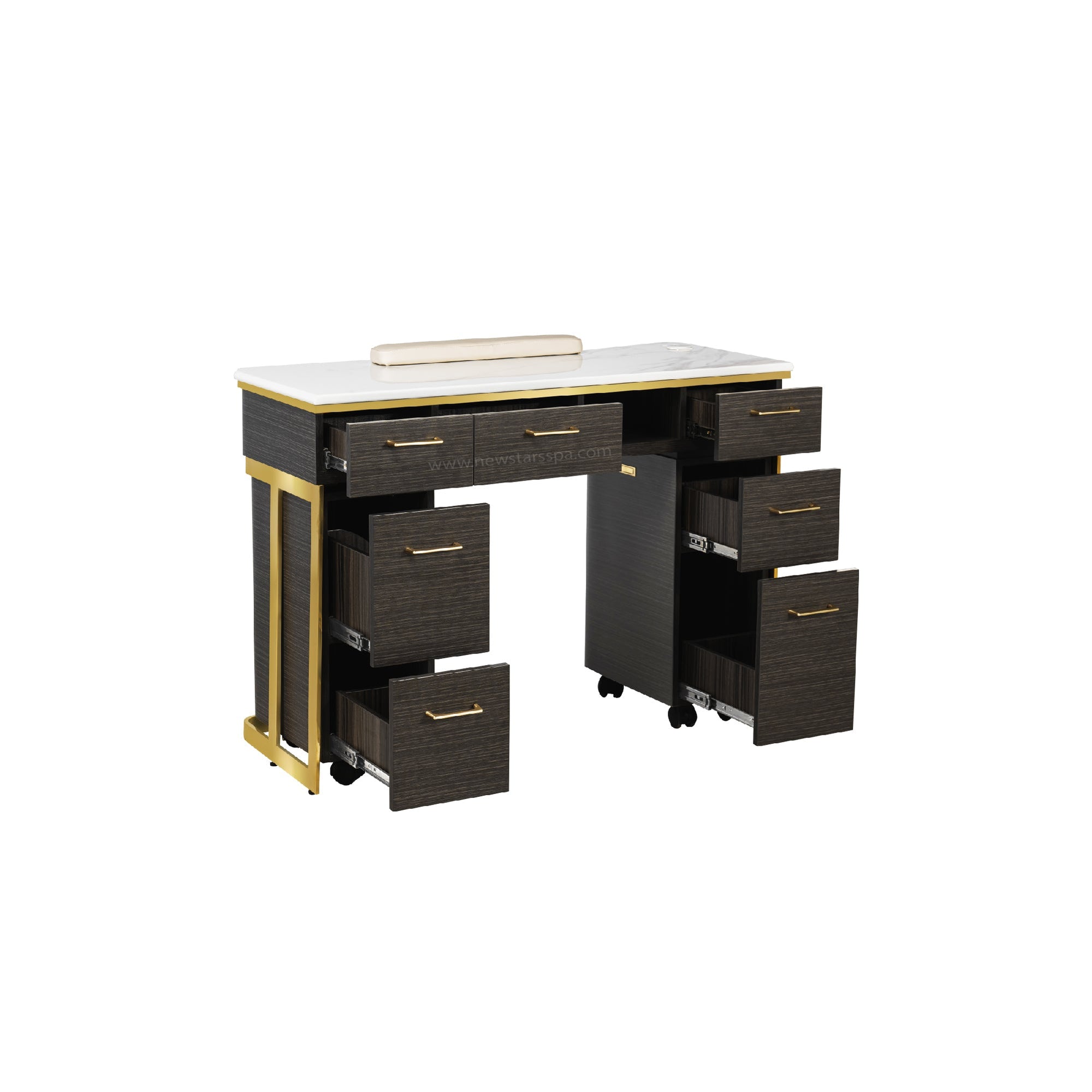 Luna Nail Table - Include 2 Cabinet - New Star Salon Furniture