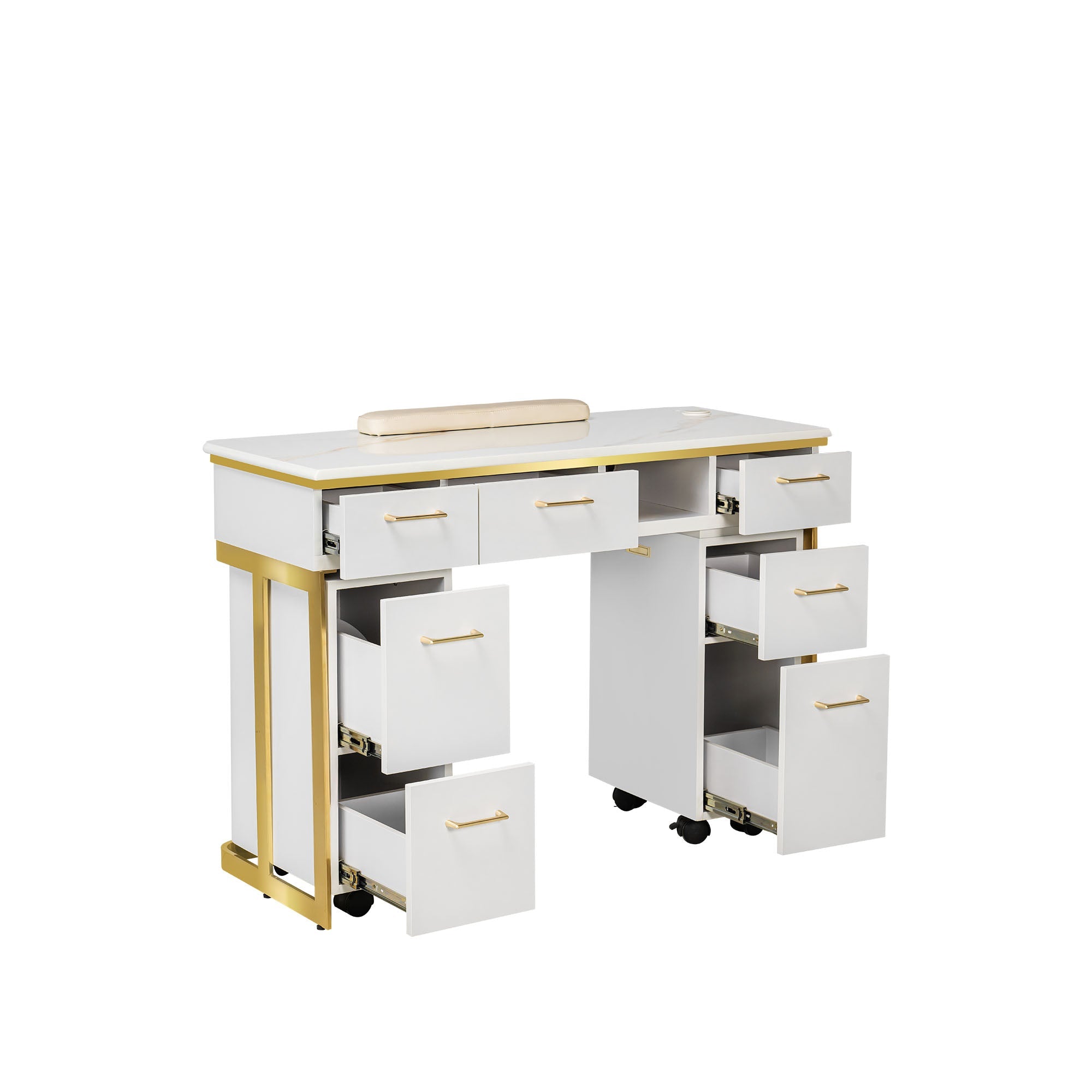 Luna Nail Table - Include 2 Cabinet - New Star Salon Furniture