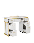 Luna Nail Table - Include 2 Cabinet - New Star Salon Furniture