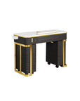 Luna Nail Table - Include 2 Cabinet w/Pipe - New Star Salon Furniture