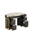 Luna Nail Table - Include 2 Cabinet w/Pipe - New Star Salon Furniture