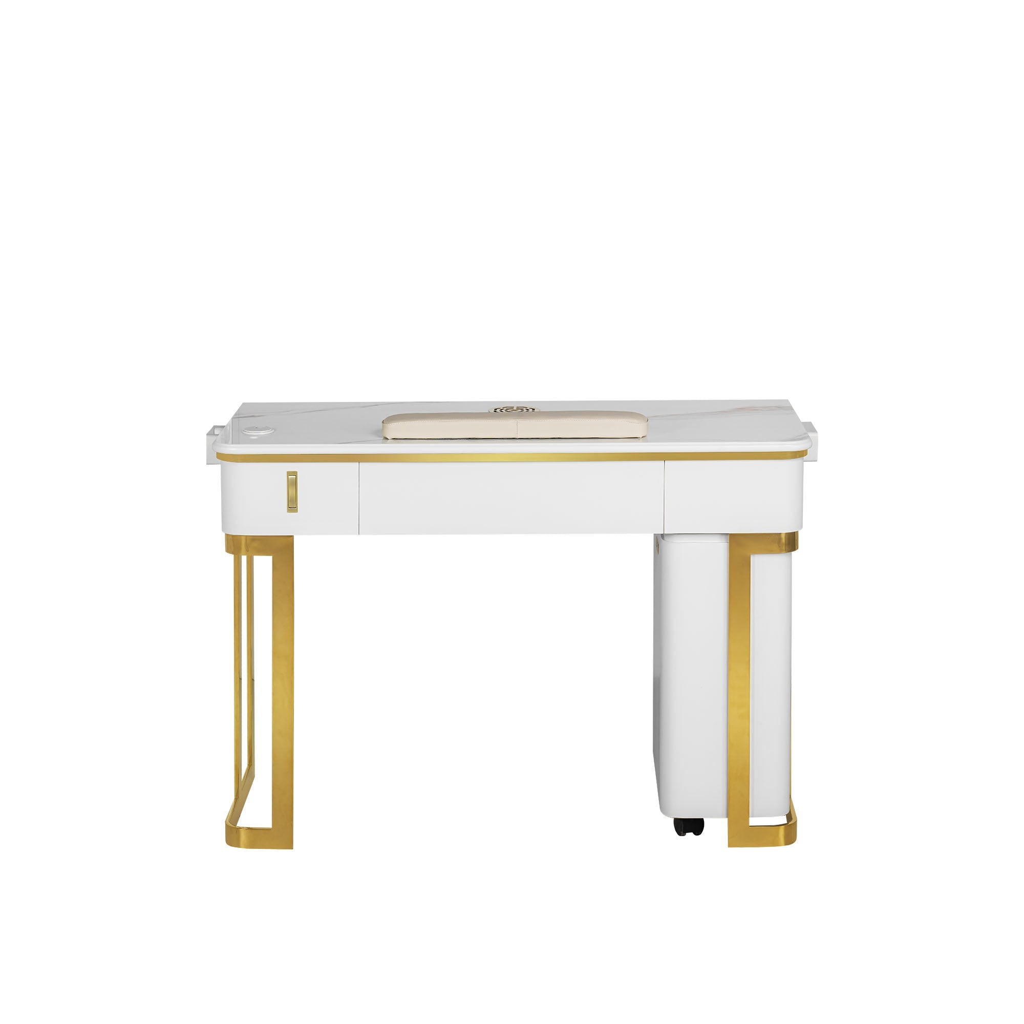 Luna Nail Table - w. Pipe - Include 1 Cabinet - New Star Salon Furniture