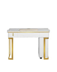 Luna Nail Table - w. Pipe - Include 1 Cabinet - New Star Salon Furniture