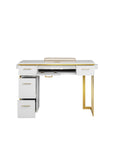 Luna Nail Table - w. Pipe - Include 1 Cabinet - New Star Salon Furniture