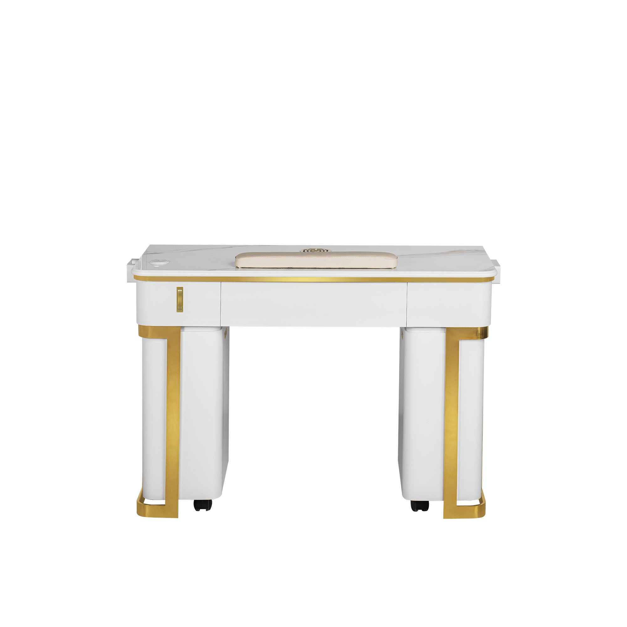 Luna Nail Table - w. Pipe - Include 2 Cabinet - New Star Salon Furniture
