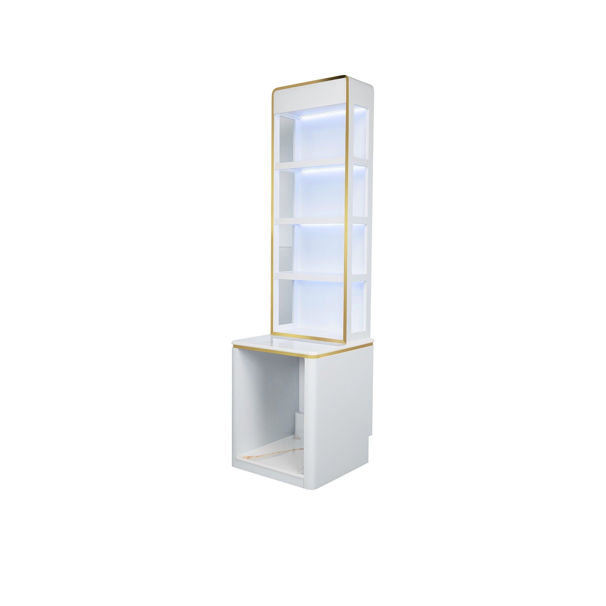 Luna Shelf - w. Hot Towel Warmer Cabinet - New Star Salon Furniture