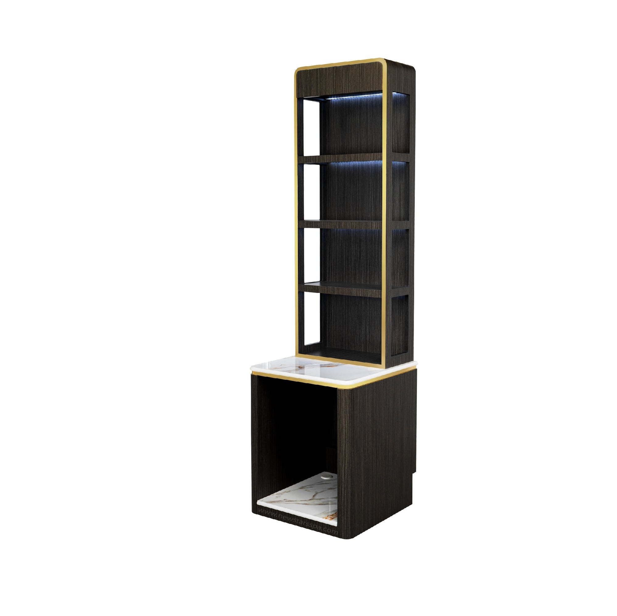 Luna Shelf w/Hot Towel Warmer Cabinet - New Star Salon Furniture