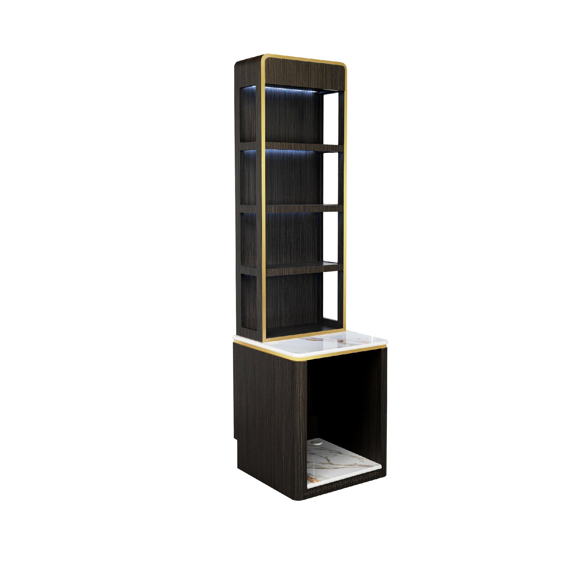 Luna Shelf w/Hot Towel Warmer Cabinet - New Star Salon Furniture